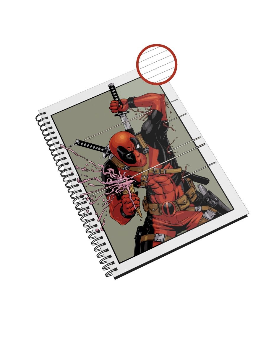 

Блокнот СувенирShop "Deadpool/Дэдпул/Marvel" NP-MVDP2-A5/3 A5 48 листов в линейку, NP-MVDP2-A5/3