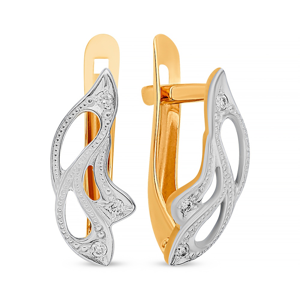 

Серьги из красного золота 585Gold 102000296, бриллиант, 102000296