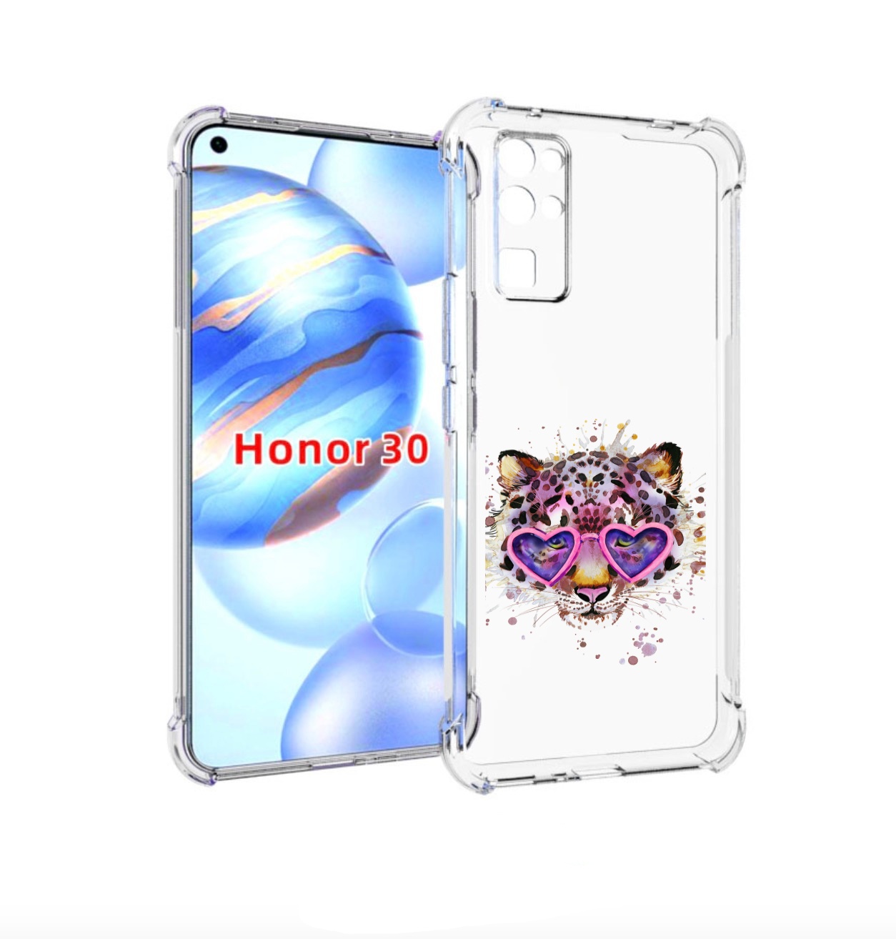 

Чехол бампер MyPads модный леопард для Honor 30 (BMH-AN10) проти, Прозрачный, Tocco