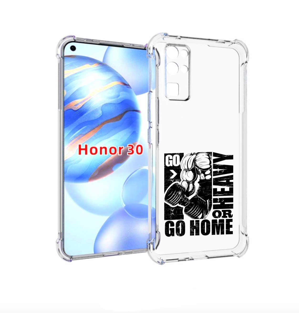 

Чехол бампер MyPads накаченные руки для Honor 30 (BMH-AN10) прот, Прозрачный, Tocco