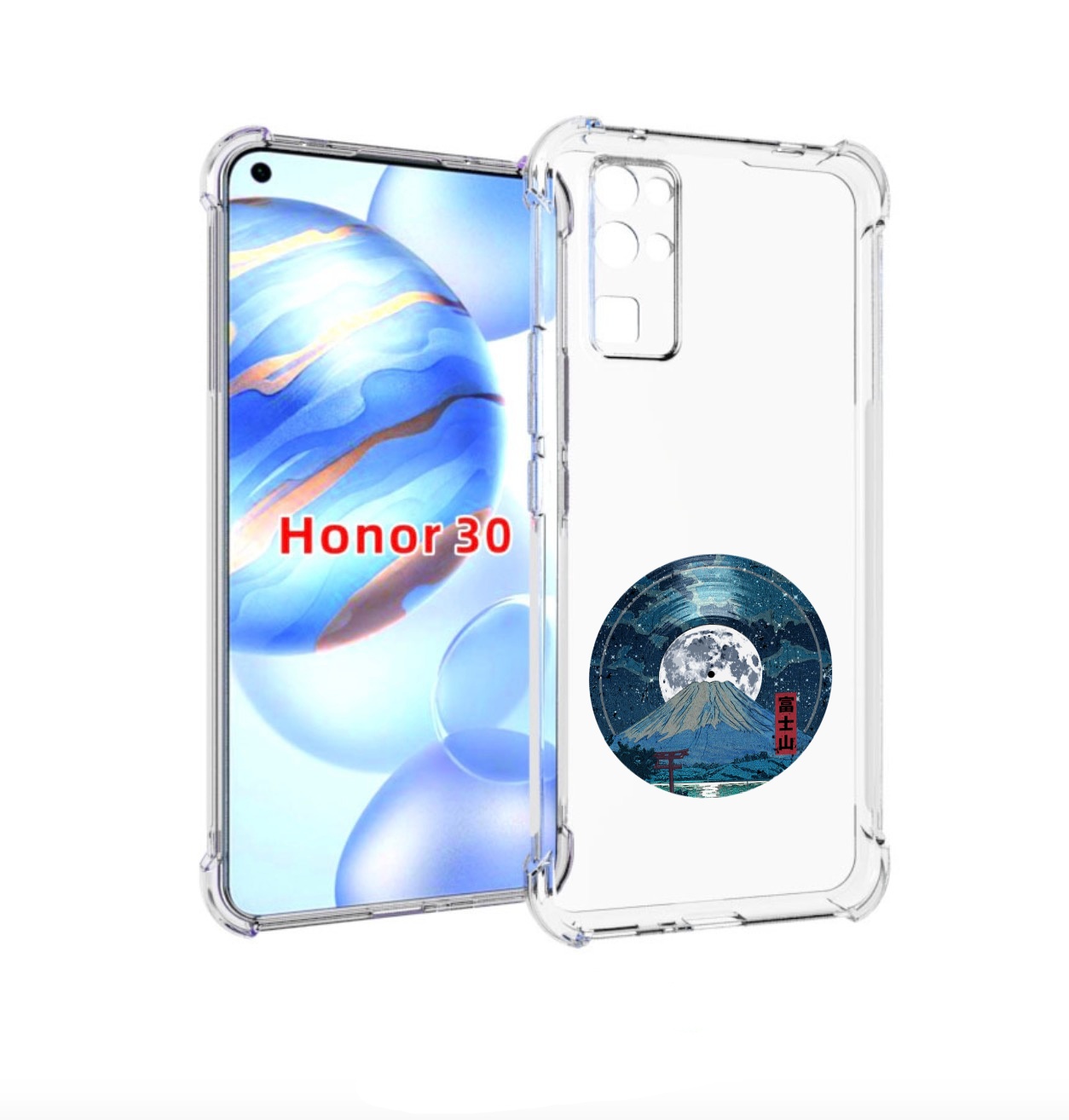 

Чехол бампер MyPads нарисованная виниловая гора с луной для Hono, Прозрачный, Tocco