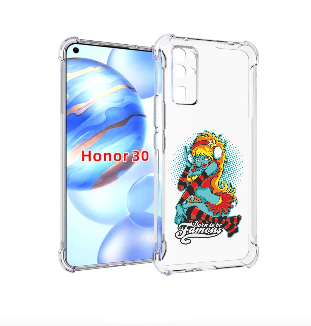 

Чехол бампер MyPads нарисованная девушка в наушниках для Honor 3, Прозрачный, Tocco