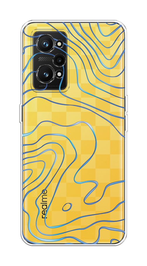 

Чехол на Realme GT Neo 3T/Neo 2 "Blue lines", Прозрачный;синий, 2510750-1
