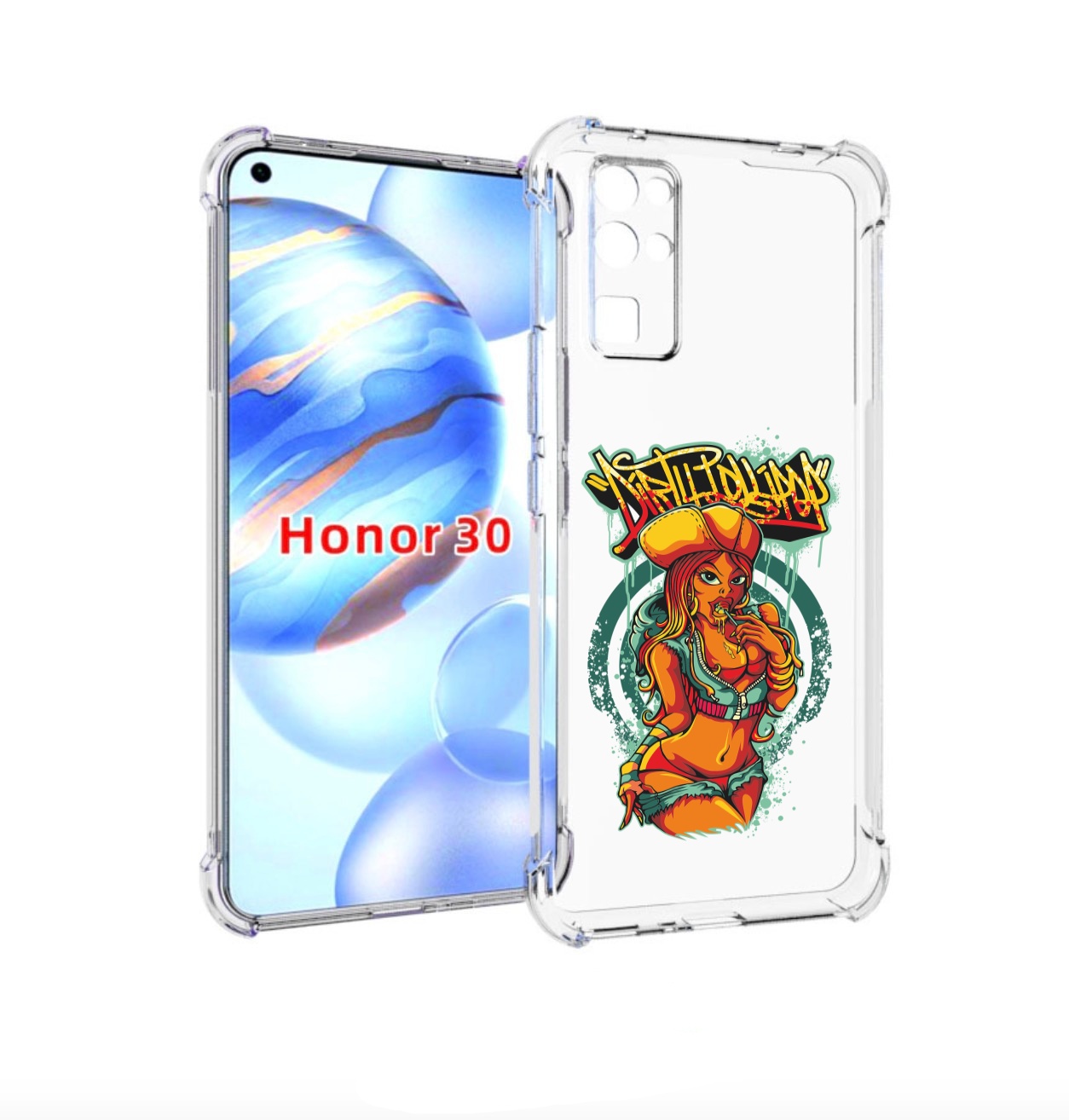 Чехол бампер MyPads нарисованная девушка комикс для Honor 30 (BM