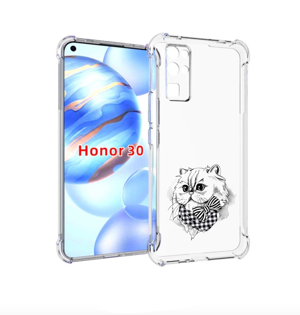 

Чехол бампер MyPads нарисованная красивая кошечка для Honor 30 (, Прозрачный, Tocco