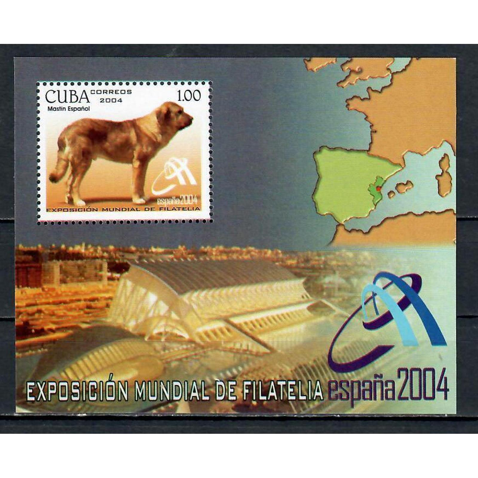 

Почтовые марки Куба Международная выставка марок Espana 2004 - Собаки Собаки