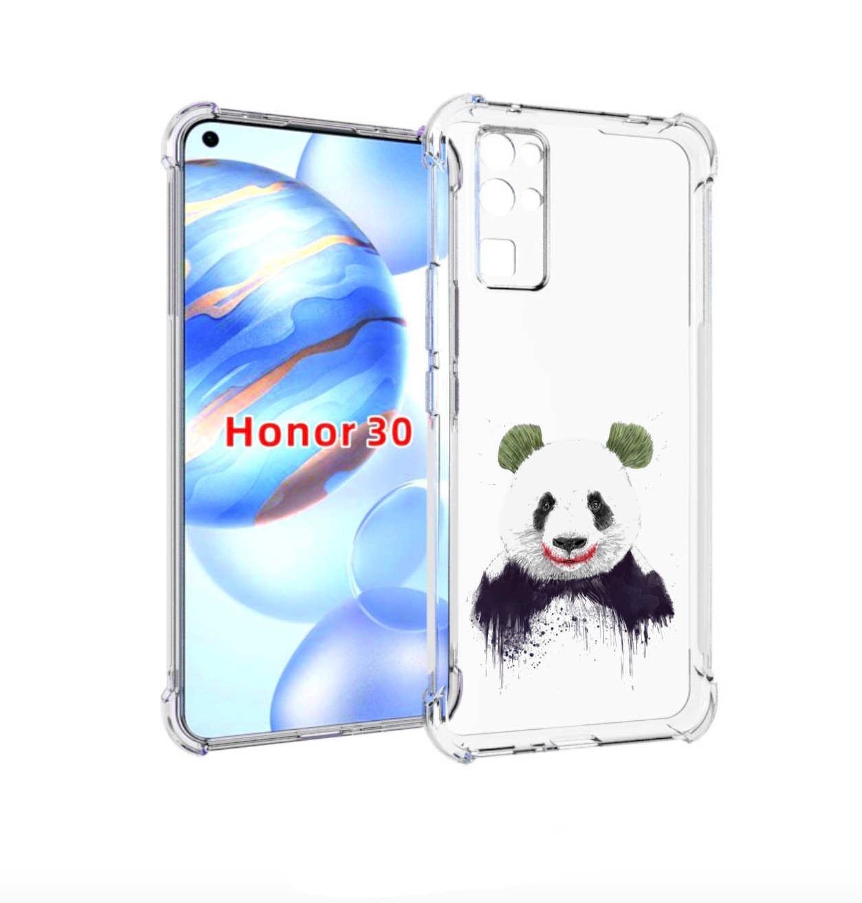 

Чехол бампер MyPads панда джокер для Honor 30 (BMH-AN10) противо, Прозрачный, Tocco