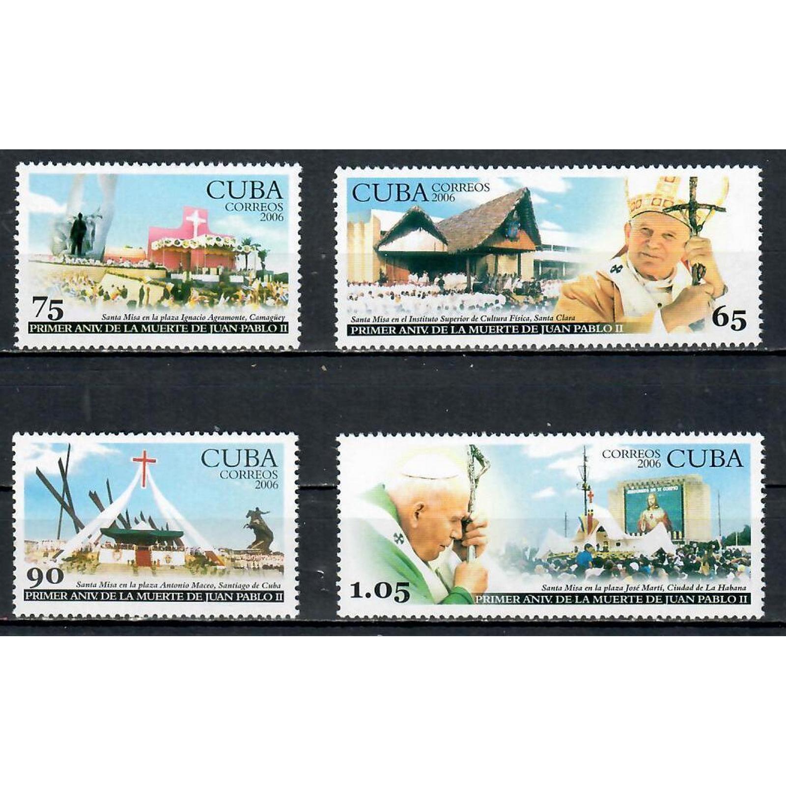 

Почтовые марки Куба Папа Иоанн Павел II, 1920-2005 Религия, Папа римский
