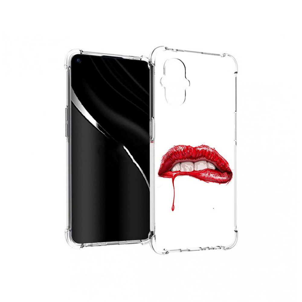 

Чехол MyPads Tocco для OnePlus Nord N20 5G яркие красные губы (PT227047.135.706), Прозрачный, Tocco