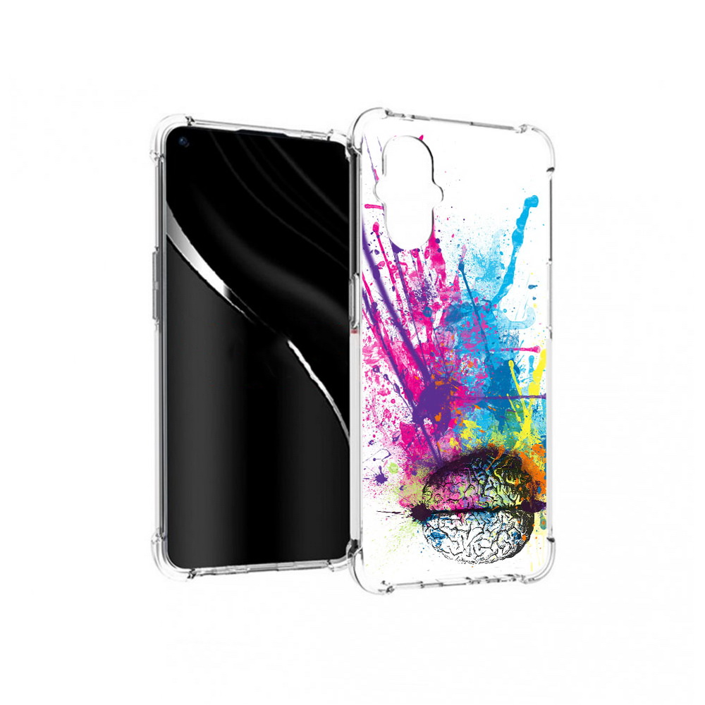 

Чехол MyPads Tocco для OnePlus Nord N20 5G яркий красочный мозг (PT227047.135.710), Прозрачный, Tocco