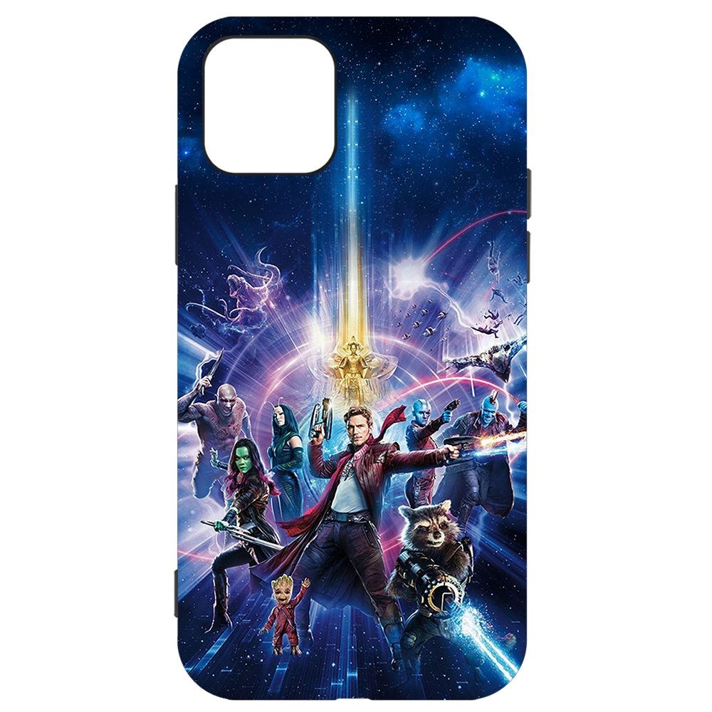 

Чехол-накладка Krutoff Soft Case Стражи Галактики. Все вместе для iPhone 11 Pro черный