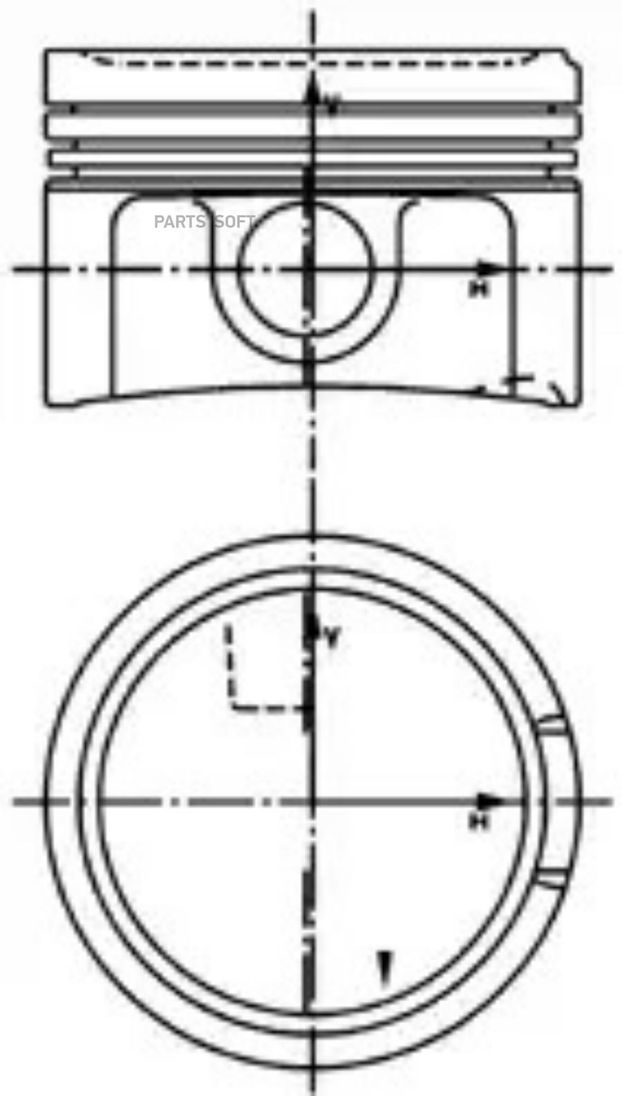 

40 434 620_поршень! d81x1.5x1.75x2 +0.5 Audi A4/A6, VW Golf/Passat, Skoda 1.8T 20V AWT/AUQ