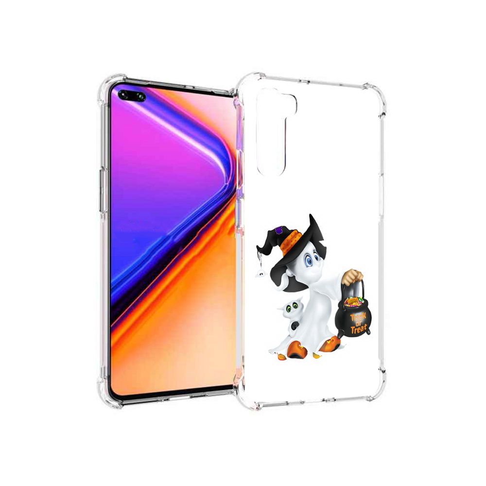 

Чехол MyPads Tocco для OnePlus Nord Маленький призрак (PT227045.136.113), Прозрачный, Tocco