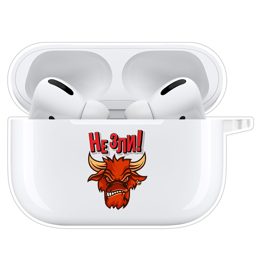 

Чехол Krutoff Clear Case для AirPods Pro 2 Не зли!, Прозрачный