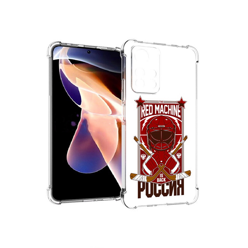 

Чехол MyPads Tocco для Xiaomi Redmi Note 11 Pro хоккей россия (PT224811.282.666), Прозрачный, Tocco