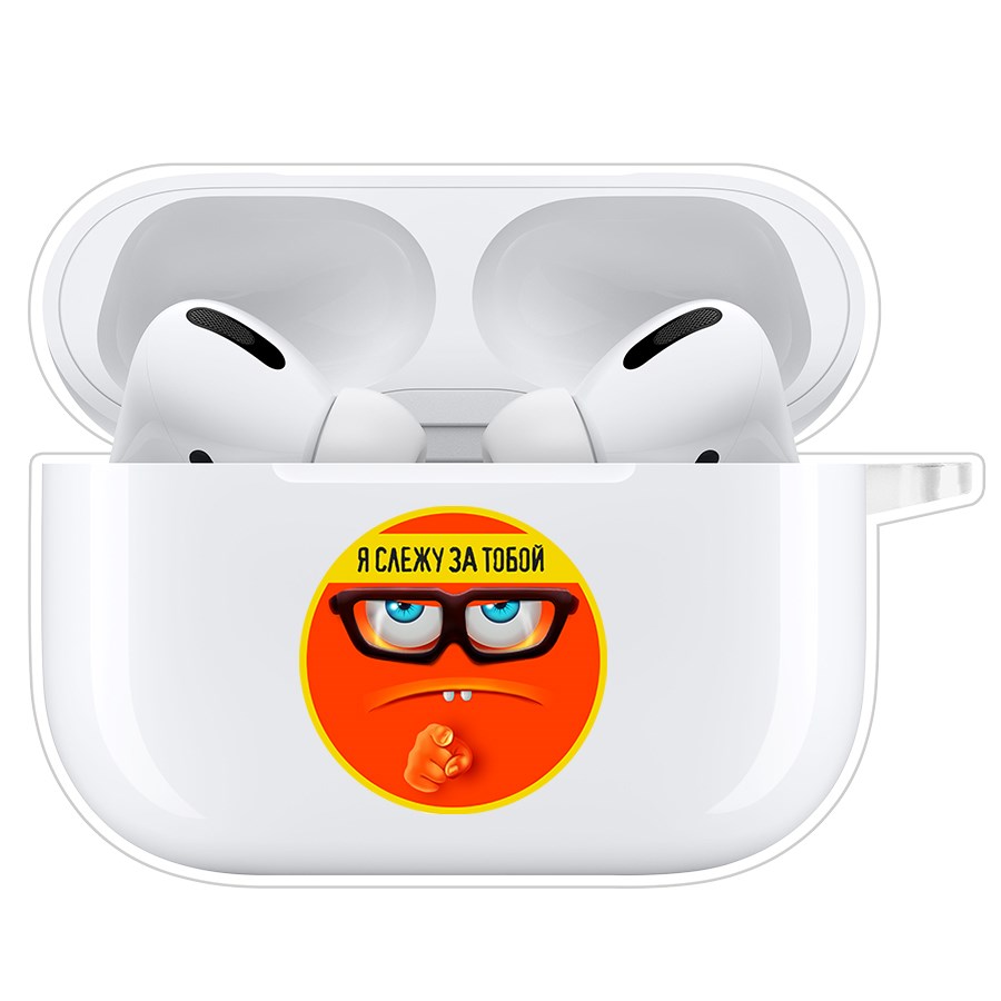 

Чехол Krutoff Clear Case для AirPods Pro 2 Я слежу за тобой, Прозрачный