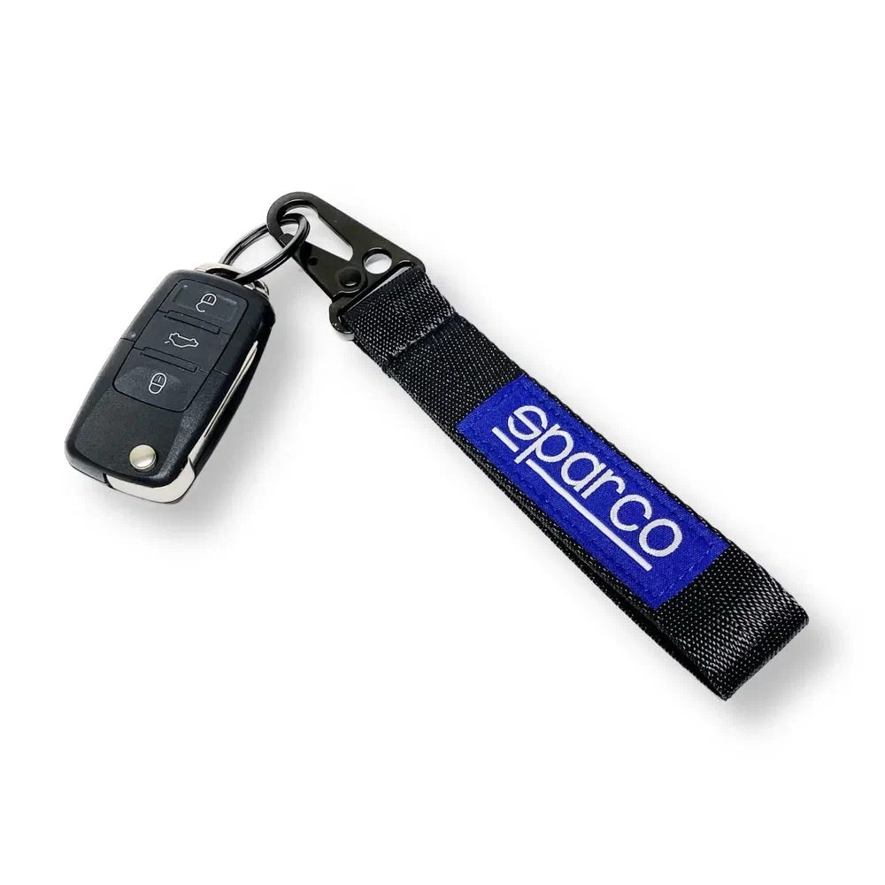 

Брелок тканевый для ключей, на портфель с логотипом SPARCO, черный