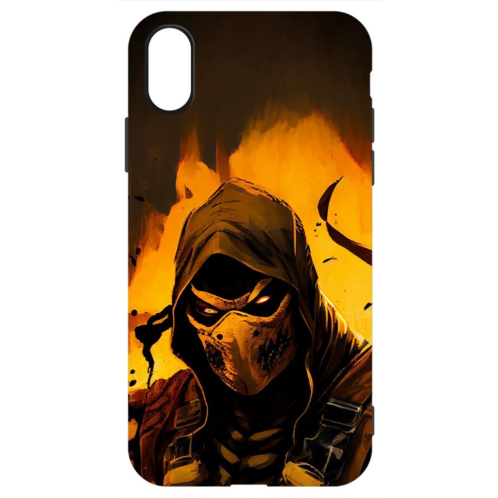 

Чехол-накладка Krutoff Soft Case Мортал Комбат. Скорпион для iPhone X черный