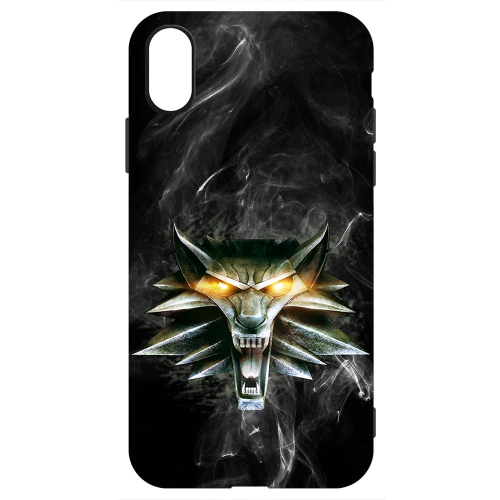 

Чехол-накладка Krutoff Soft Case Ведьмак. Школа Волка для iPhone XS черный