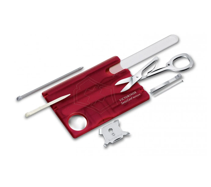 Мультитул Victorinox SwissCard Nailcare 0.7240.T Translucent Red