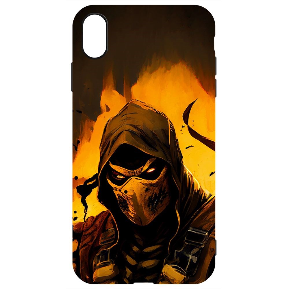 

Чехол-накладка Krutoff Soft Case Мортал Комбат. Скорпион для iPhone XS Max черный