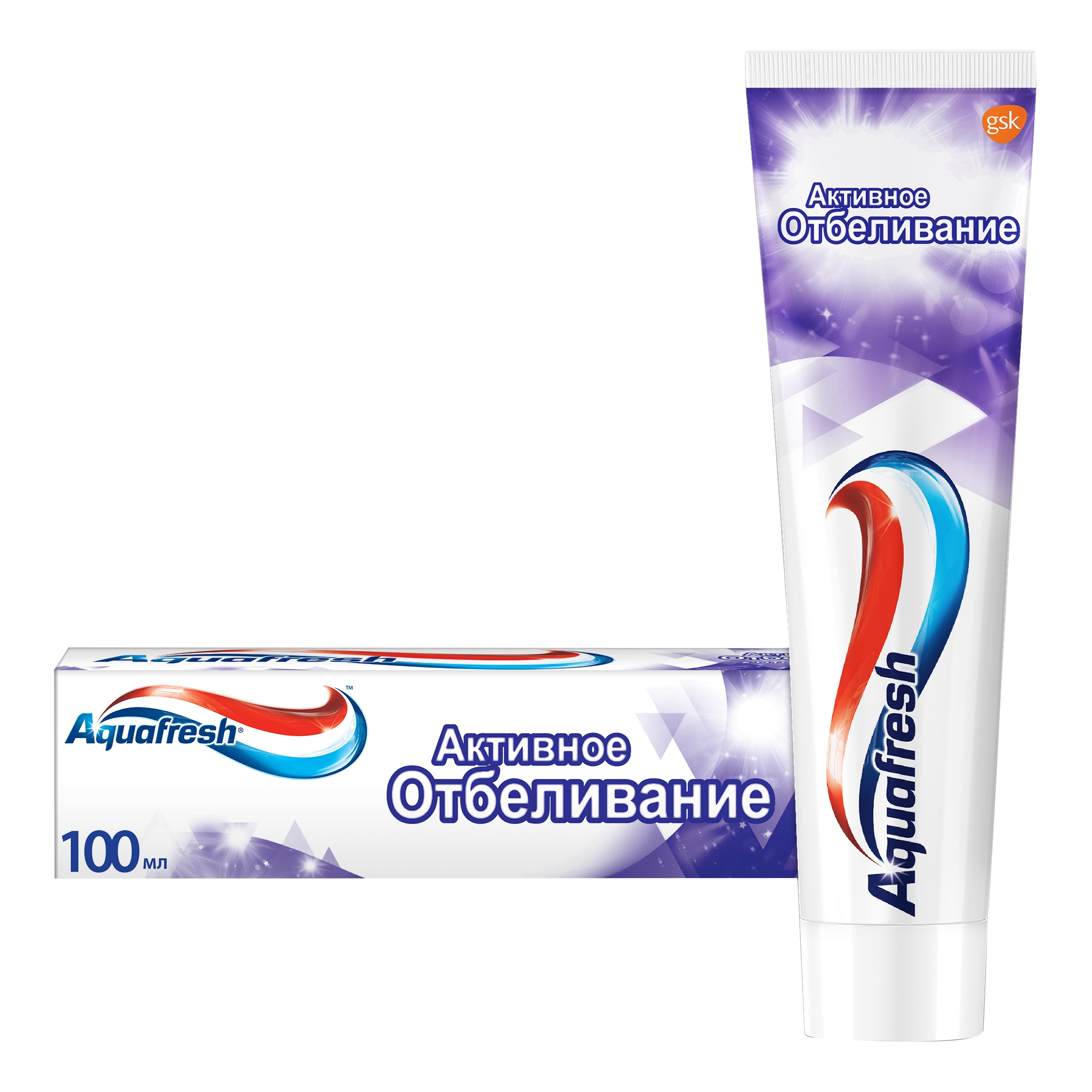 Зубная паста Aquafresh Активное отбеливание 100 мл r o c s зубная паста активный кальций 94 гр