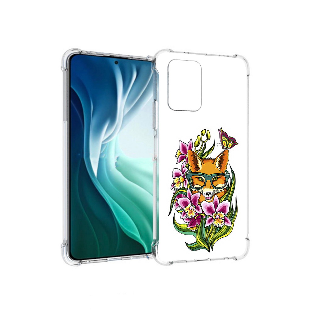Чехол MyPads Tocco для Xiaomi Redmi Note 10 Pro 5G Лиса в цветах (PT162244.283.108)