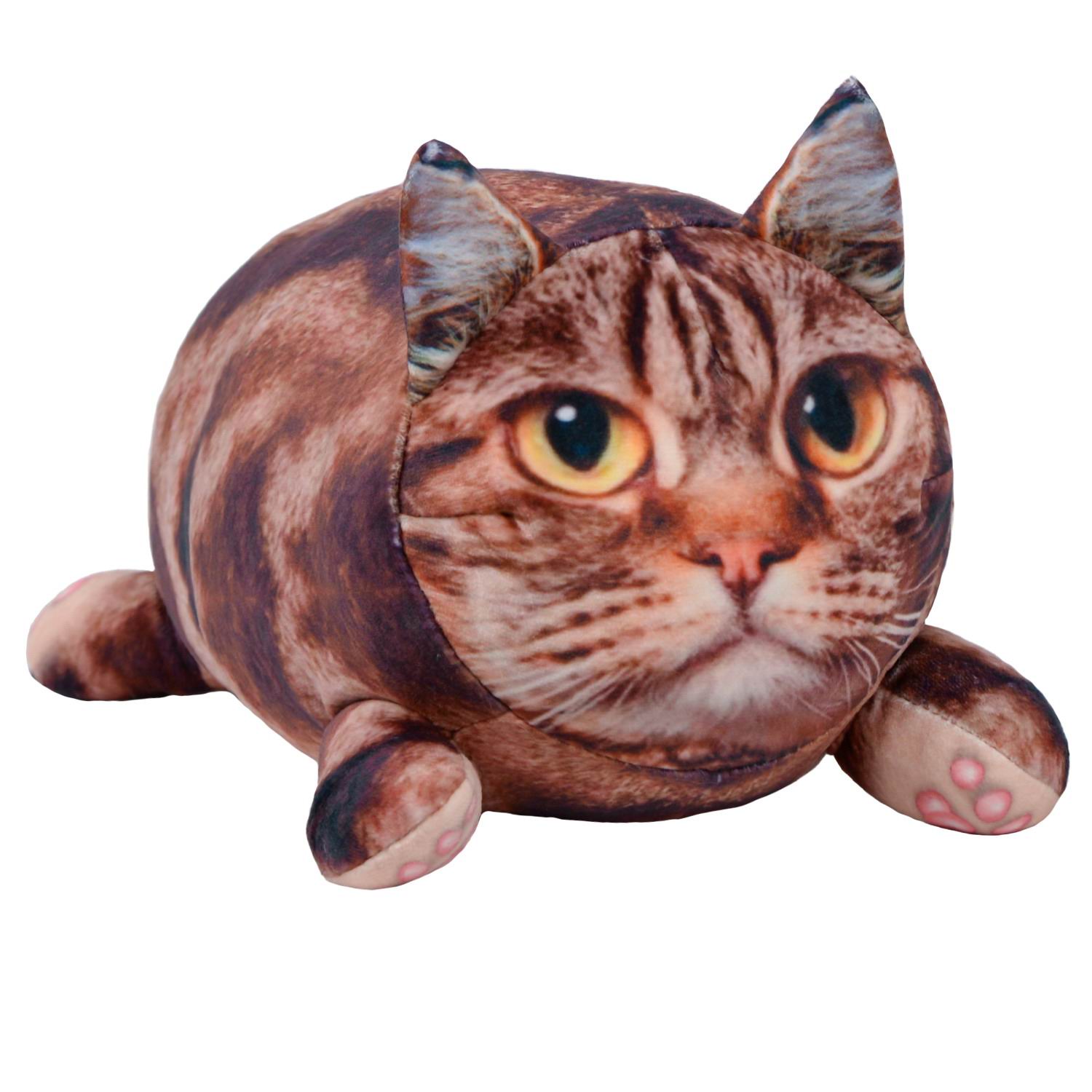 

Мягкая игрушка СмолТойс Котенок-валик 33 см, Коричневый, 7159/ЦВ-1/33