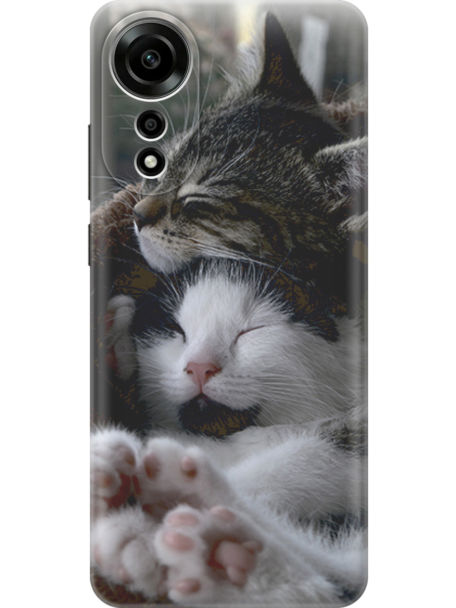 

Силиконовый чехол на Oppo A78 4G с принтом "Отдыхающие котики", Прозрачный;белый;коричневый;черный, 782629411