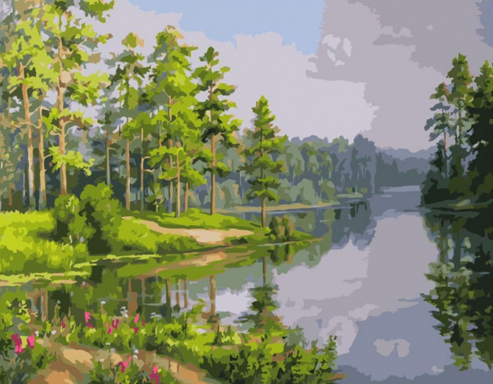 

Картина по номерам Paintboy (Premium) «Лес и лето», VA-3160, Лес и лето