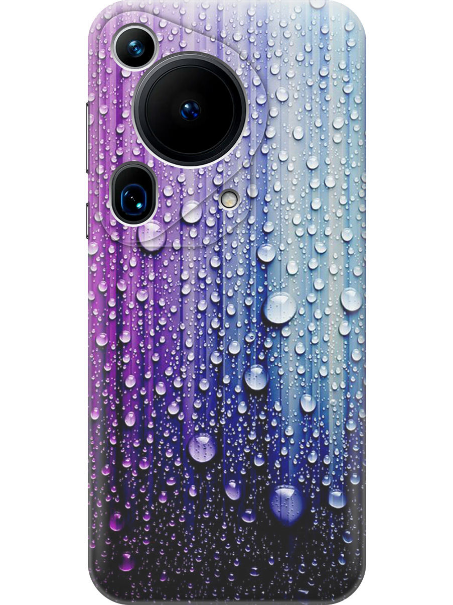 

Силиконовый чехол на Huawei Pura 70 Ultra с принтом "Капли на голубом", Прозрачный;голубой;фиолетовый, 782625841