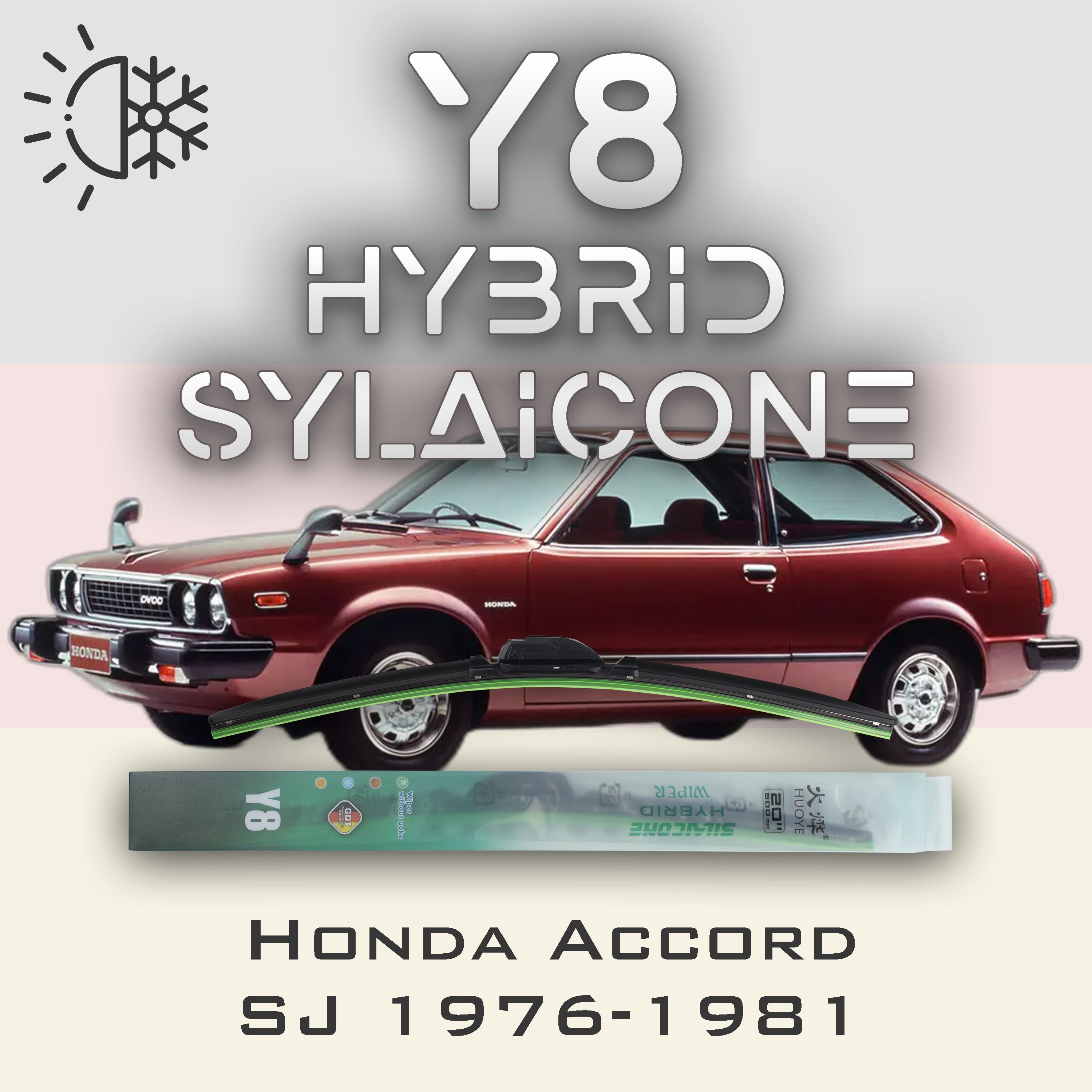 

Комплект щеток стеклоочистителя HUOYE Y8-Honda Accord Sj 1976-1981, Y8