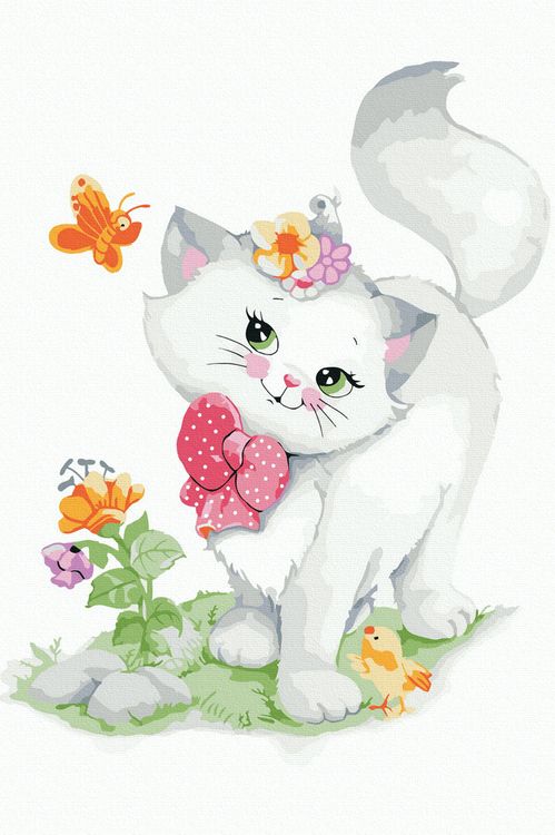 

Картина по номерам Molly «Кошечка с бантиком», KH1124, Кошечка с бантиком