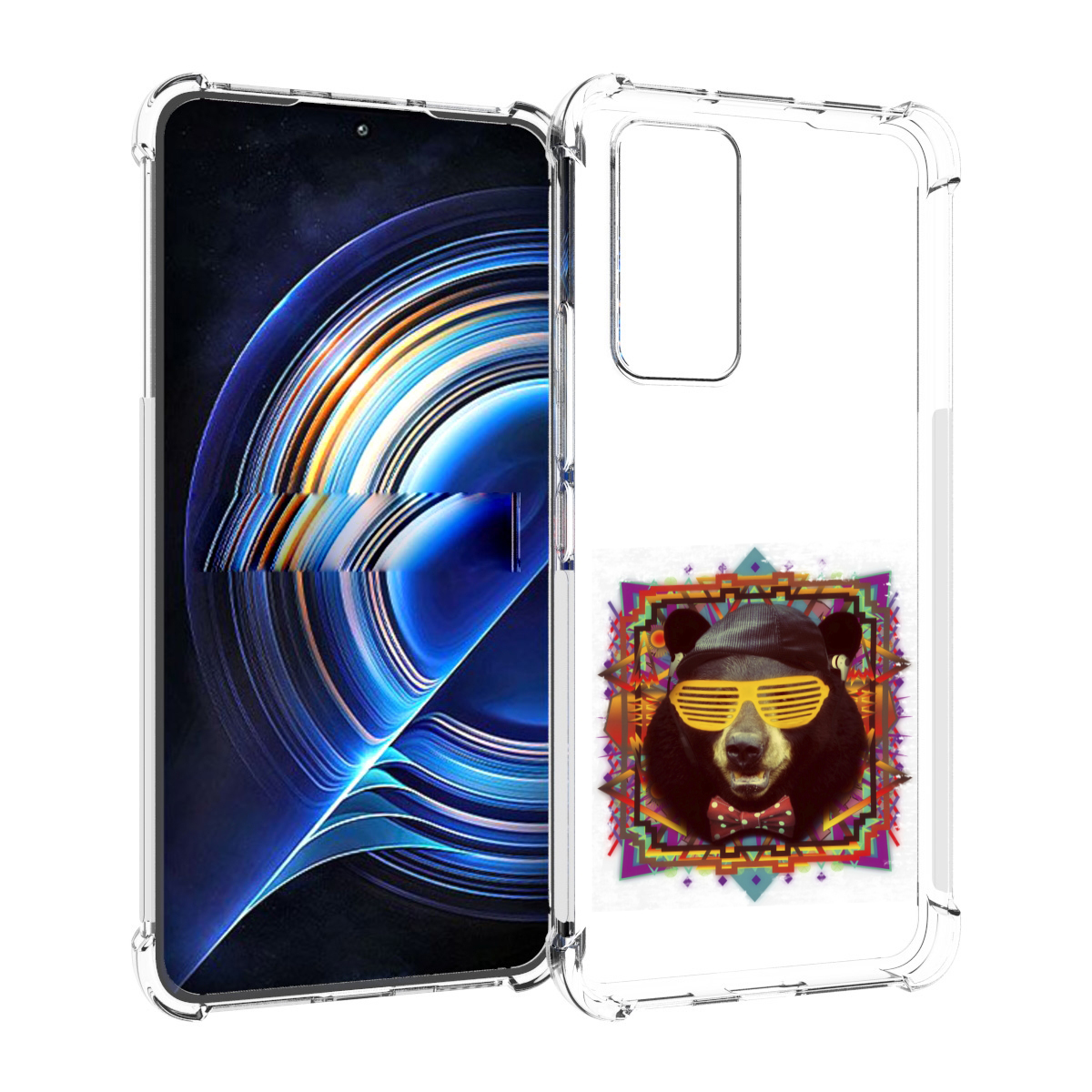 

Чехол MyPads Медведь в очках для Tecno Camon 19 Neo, Прозрачный, Tocco