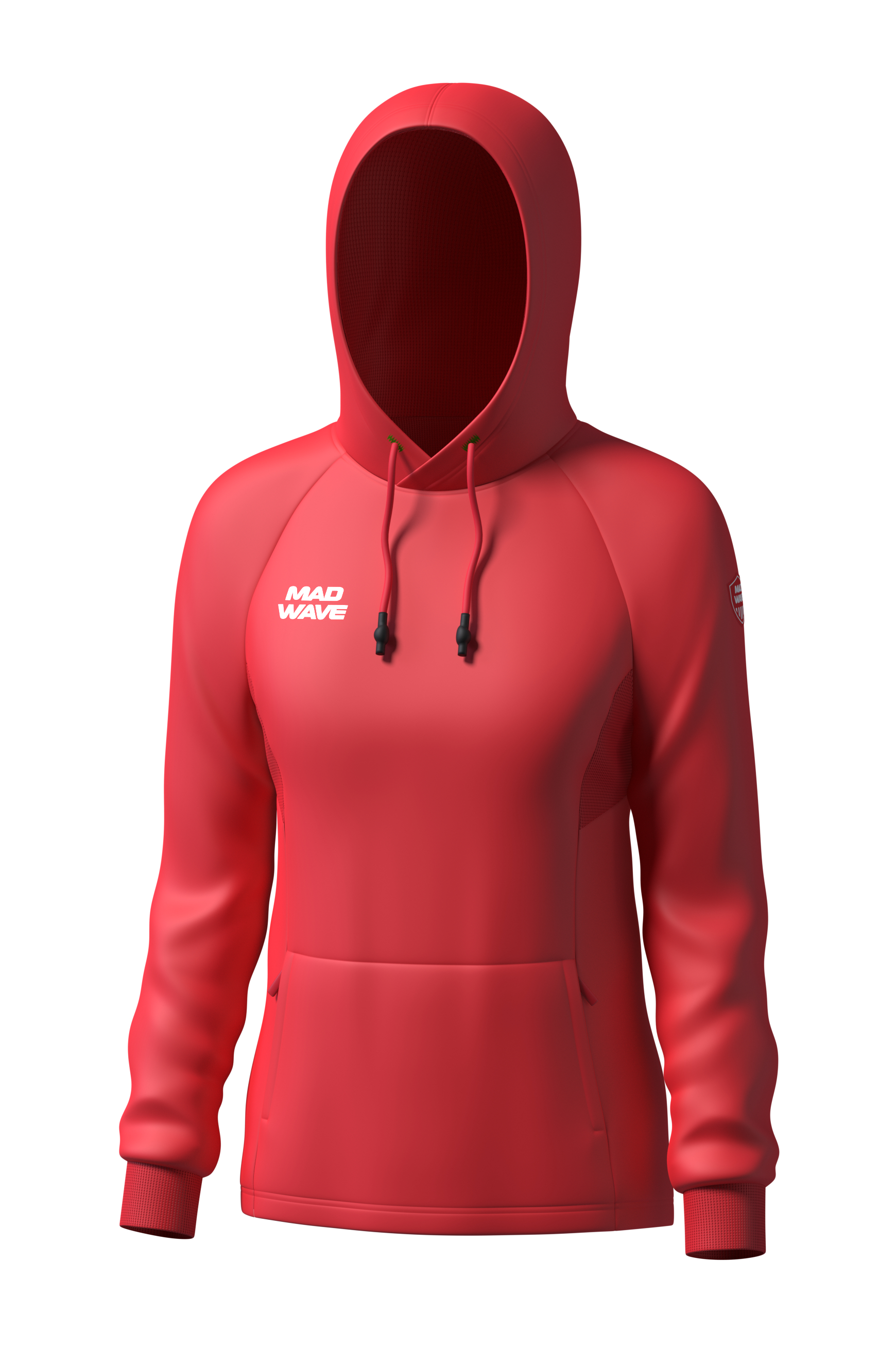 Толстовка женская Mad Wave Flex hoodie women красная XL