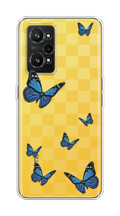 

Чехол на Realme GT Neo 3T/Neo 2 "Blue butterflies", Синий;черный, 2510750-1