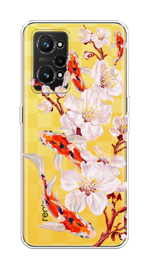 

Чехол на Realme GT Neo 3T/Neo 2 "Карпы и сакура", Оранжевый;розовый;бежевый;прозрачный, 2510750-1