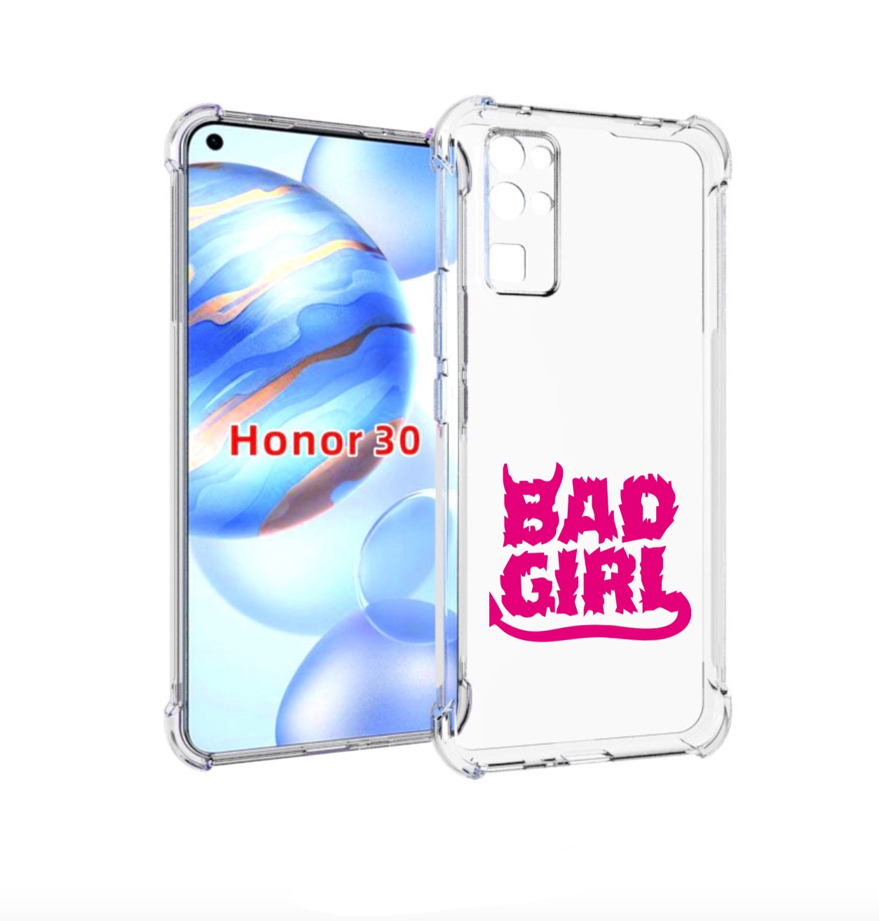 

Чехол бампер MyPads плохая девочка для Honor 30 (BMH-AN10) проти, Прозрачный, Tocco