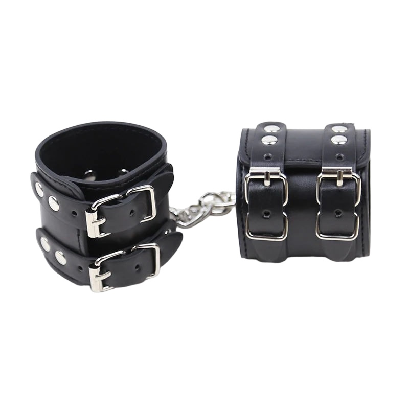 Поножи KISSEXPO на двойных застёжках черные