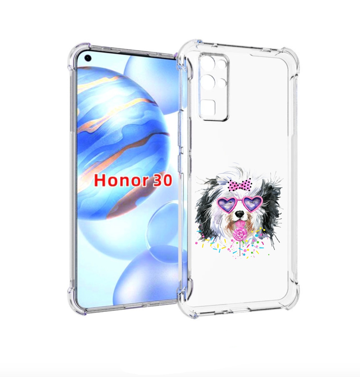 

Чехол бампер MyPads пушистик для Honor 30 (BMH-AN10) противоударный, Прозрачный, Tocco