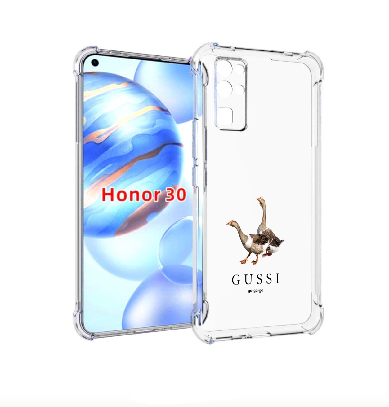 

Чехол бампер MyPads Гусси бренд для Honor 30 (BMH-AN10) противоу, Прозрачный, Tocco