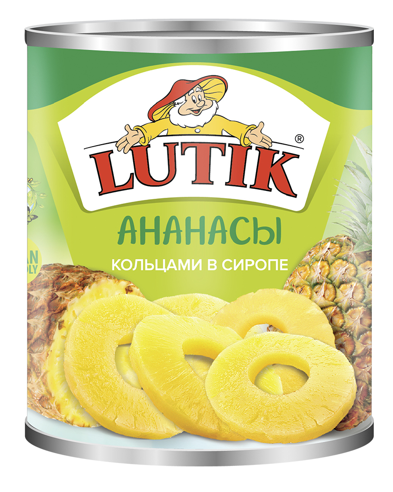 

Ананас Lutik кольцами в сиропе, 3100 мл.