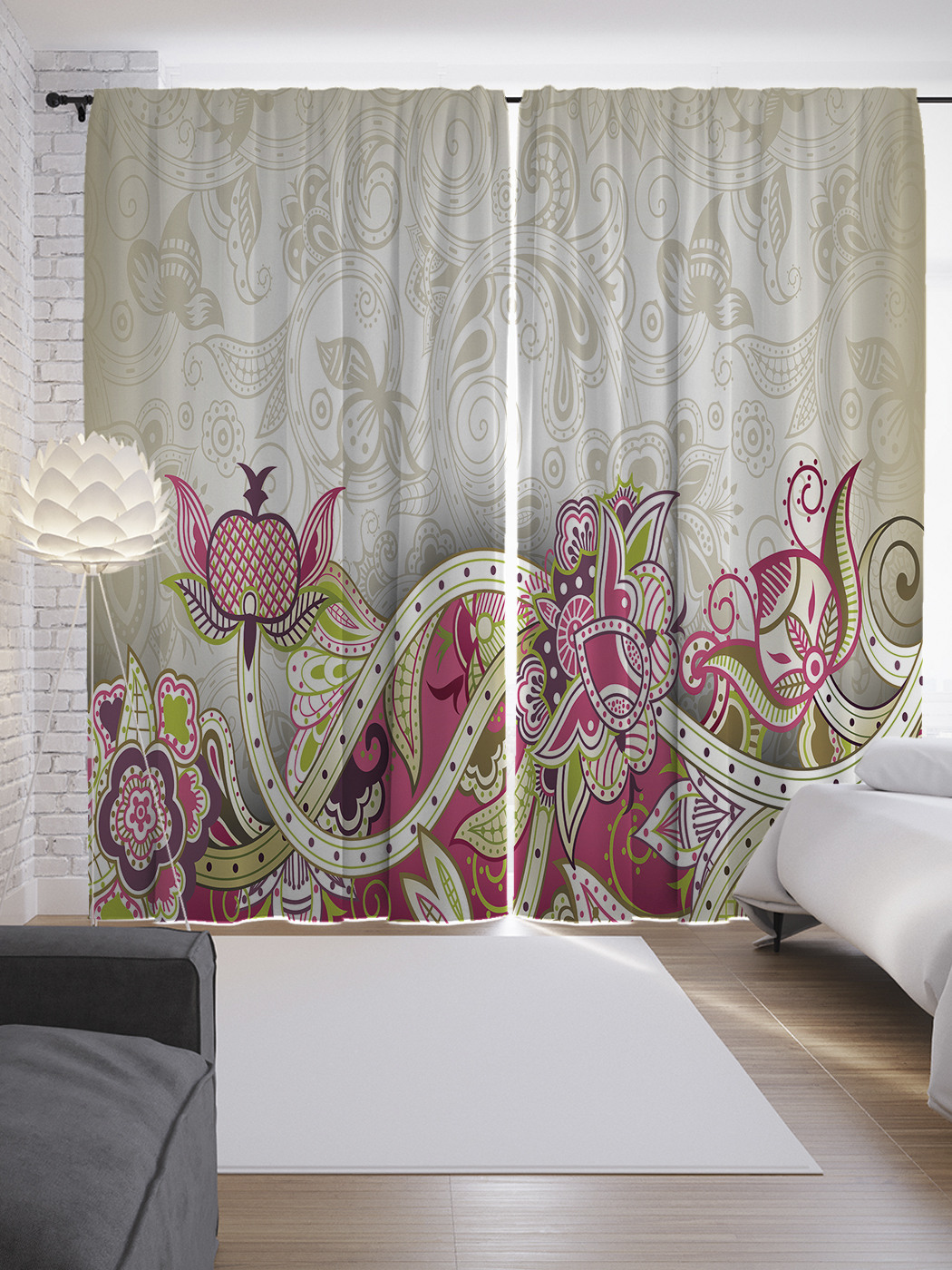 

Шторы JoyArty с фотопечатью "Летний сад" из сатена, 290х265 см, Летний сад