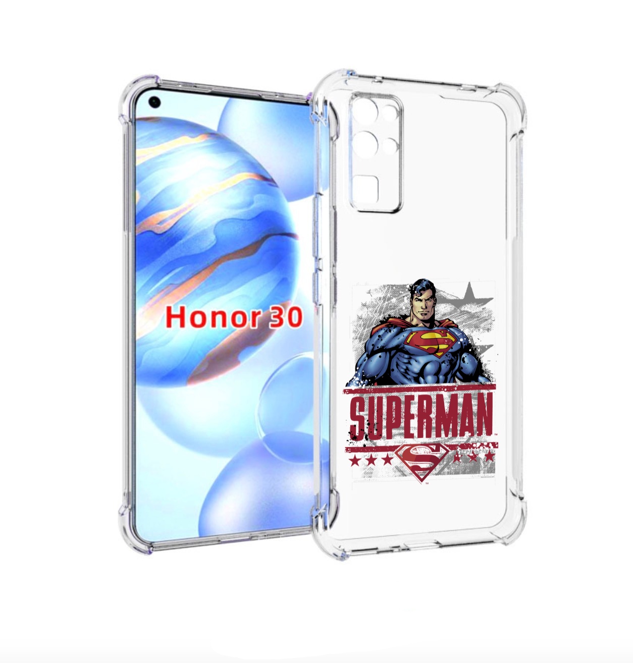 

Чехол бампер MyPads рисунок супермен для Honor 30 (BMH-AN10) про, Прозрачный, Tocco