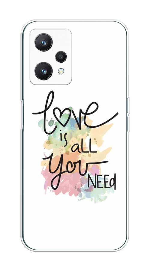 

Чехол на Realme 9 Pro "Love is all you need", Белый;черный;зеленый, 258850-1