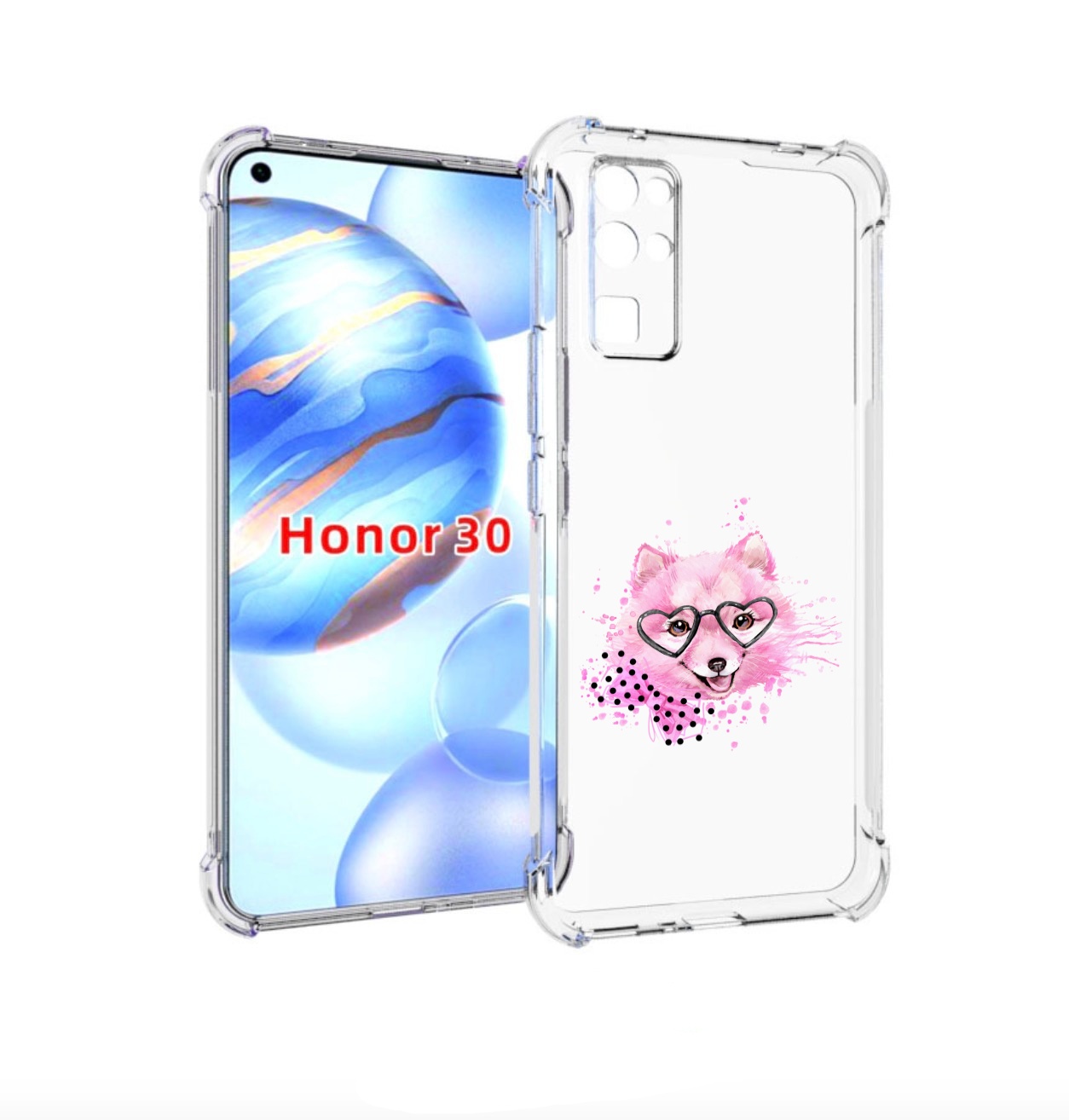 

Чехол бампер MyPads розовый волченок для Honor 30 (BMH-AN10) про, Прозрачный, Tocco