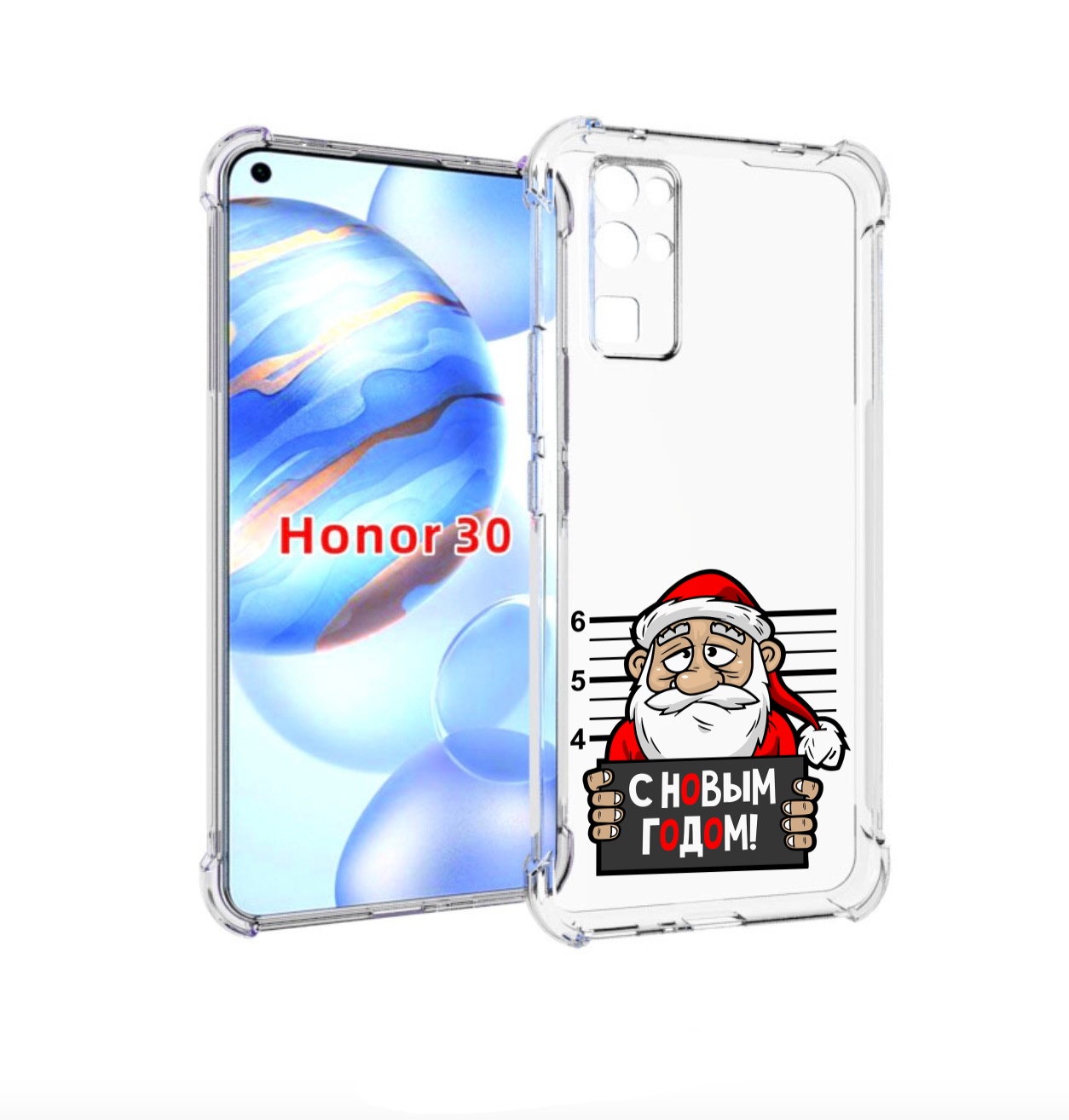 

Чехол бампер MyPads ДМ с новым годом заключенный для Honor 30 (B, Прозрачный, Tocco
