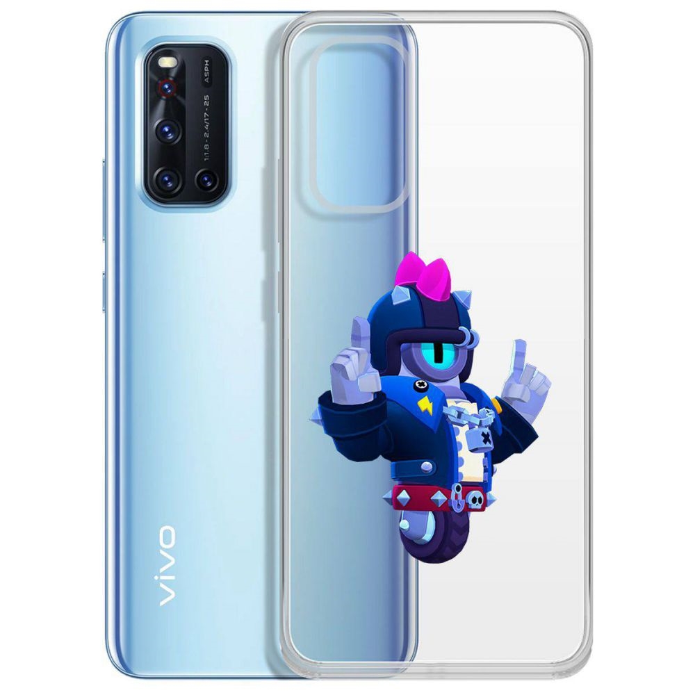 

Чехол-накладка Brawl Stars-Дикий Сту для Vivo V19, Прозрачный
