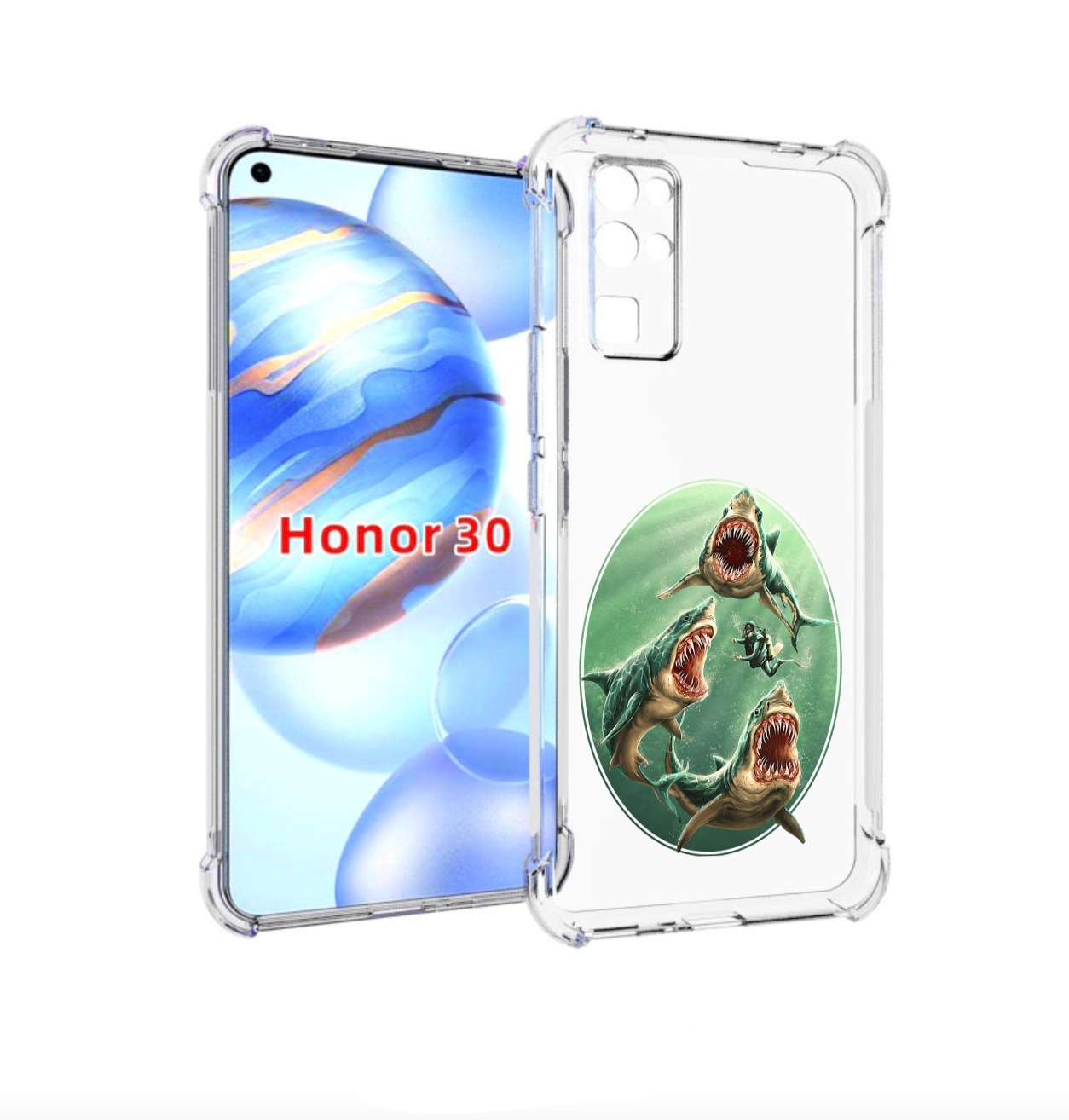 

Чехол бампер MyPads синяя бездна для Honor 30 (BMH-AN10) противо, Прозрачный, Tocco