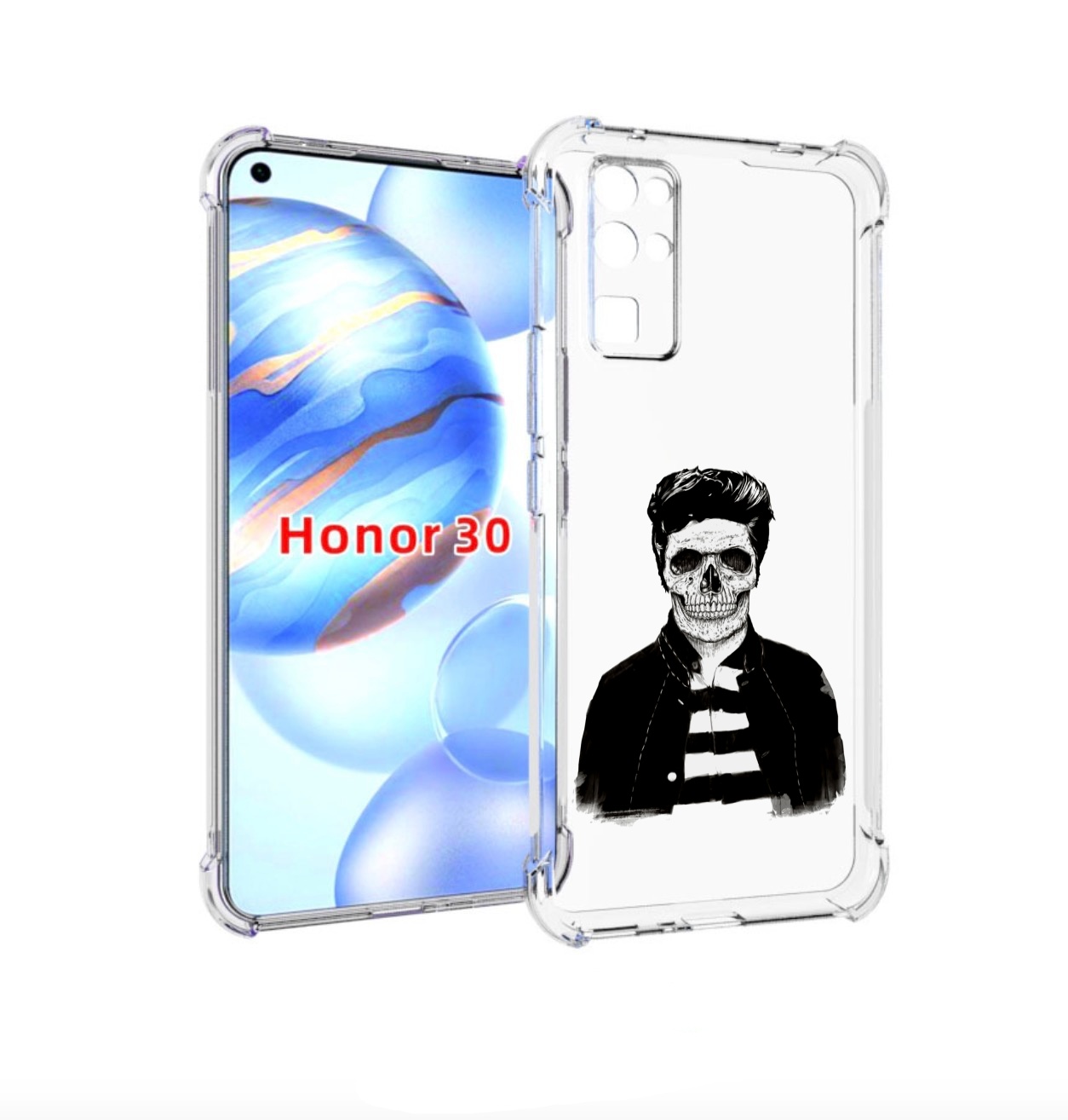 

Чехол бампер MyPads скелет для Honor 30 (BMH-AN10) противоударный, Прозрачный, Tocco